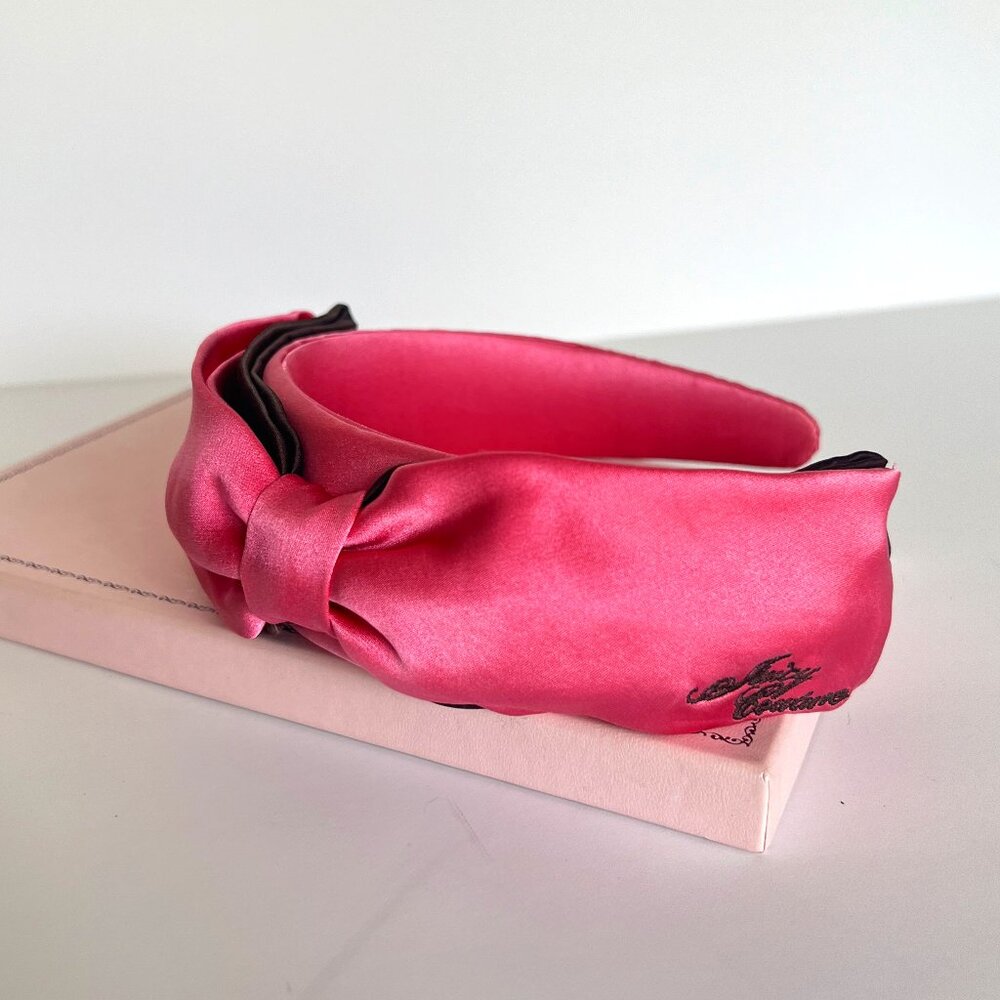 Juicy Couture Pink & brown satin headband